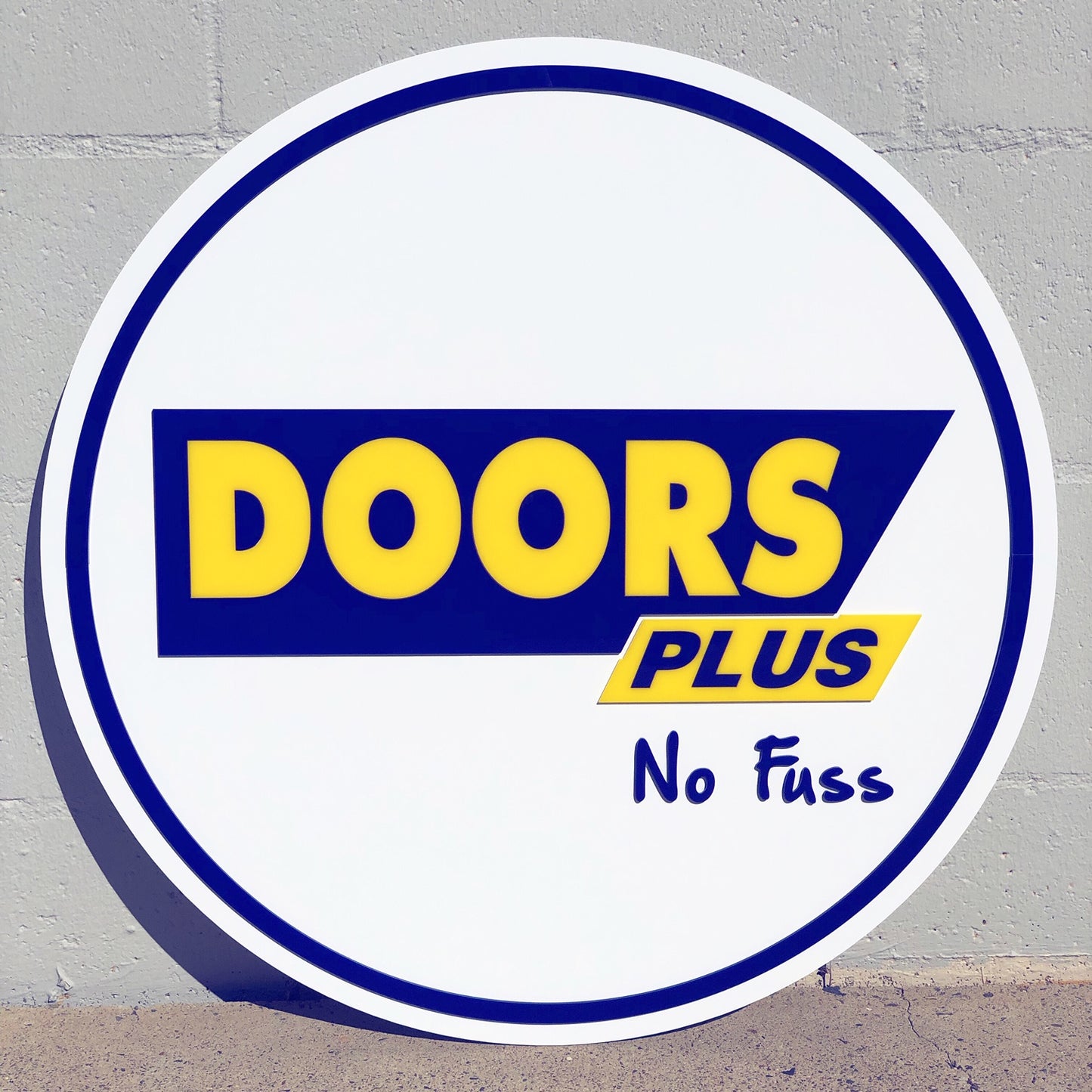 Custom 3D acrylic/timber round business sign