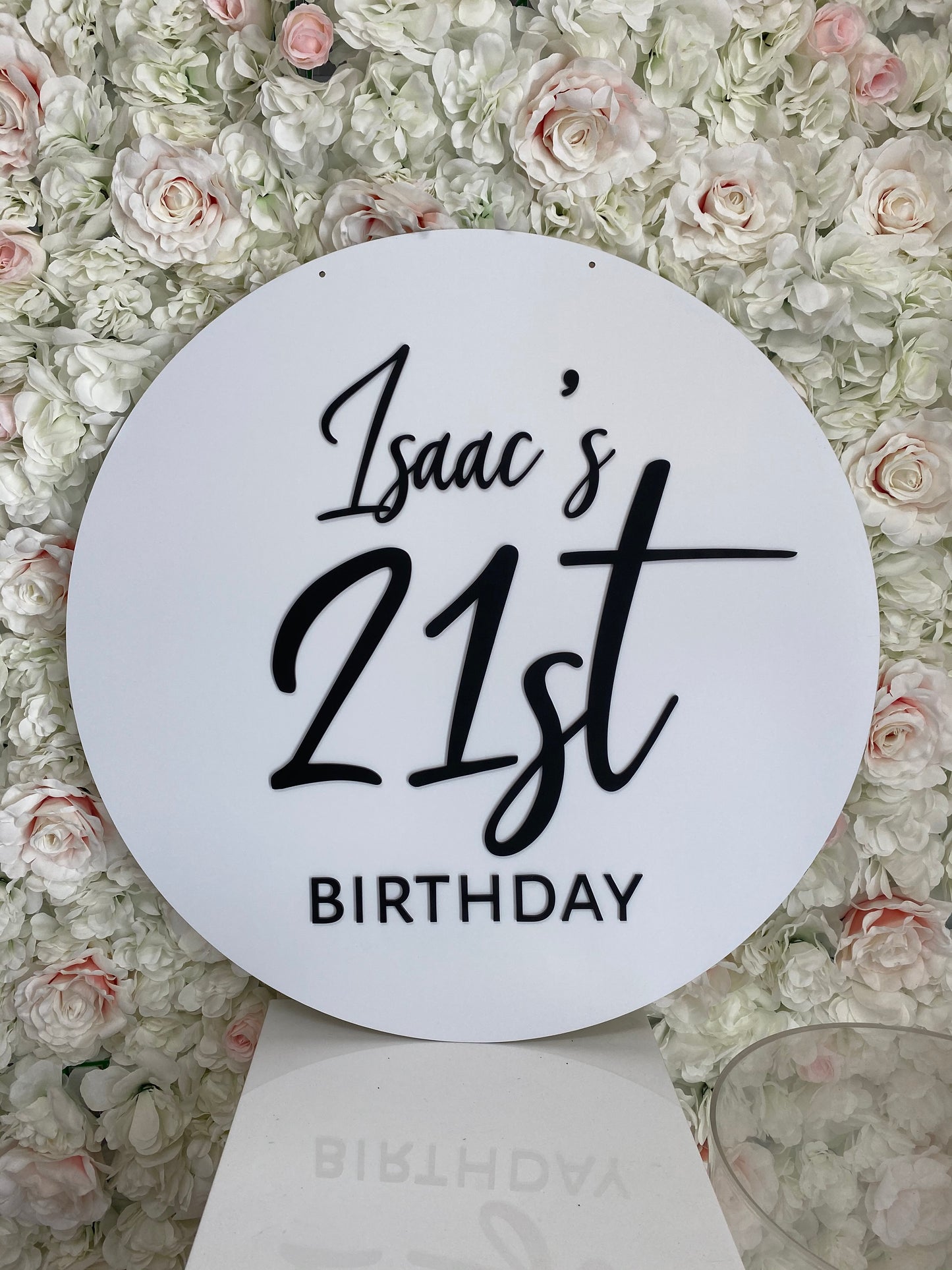 Custom printed round event sign