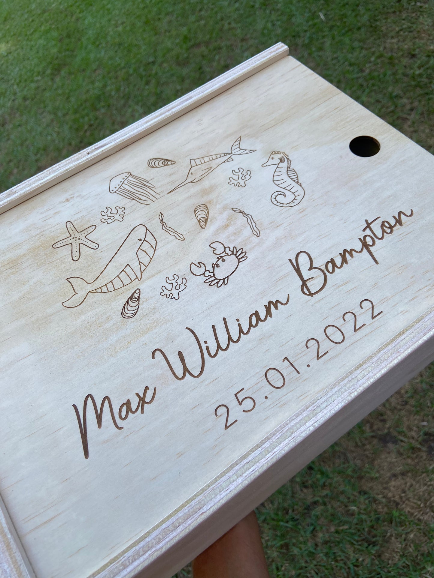 Custom engraved memory box