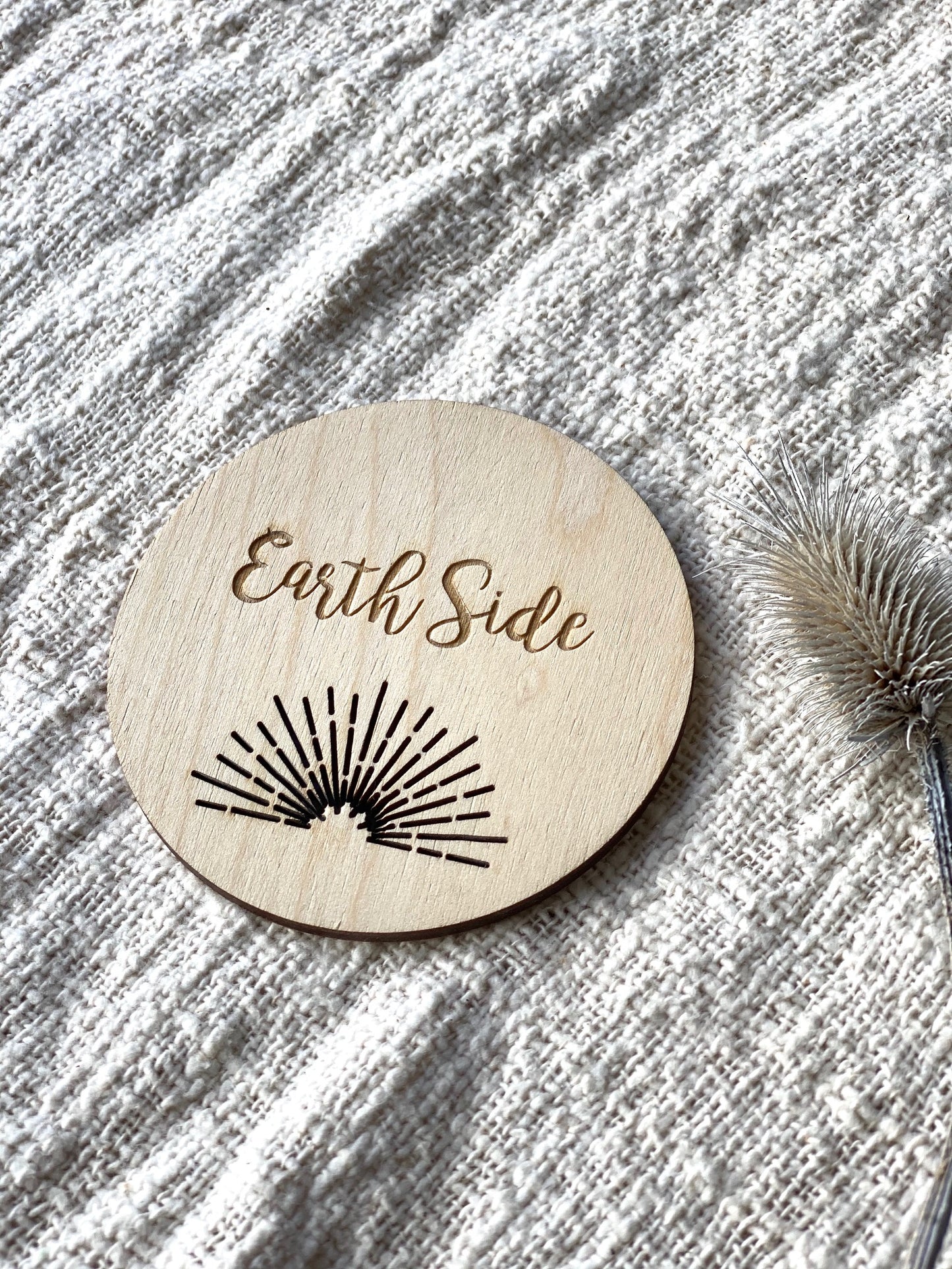 Custom engraved timber name plaque